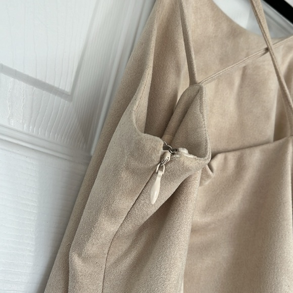 J.O.A. Los Angeles Sueded Tan Beige Fringed Sz Xs bin10 - Picture 3 of 7